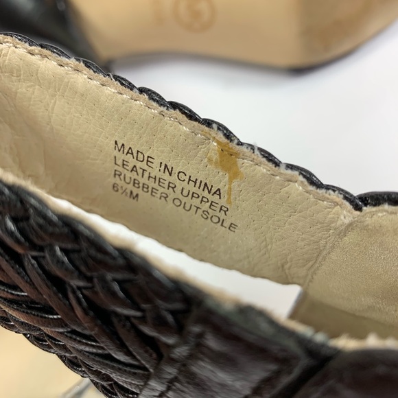 Michael Kors Leather Woven Sandal Heels Black - Picture 5 of 5